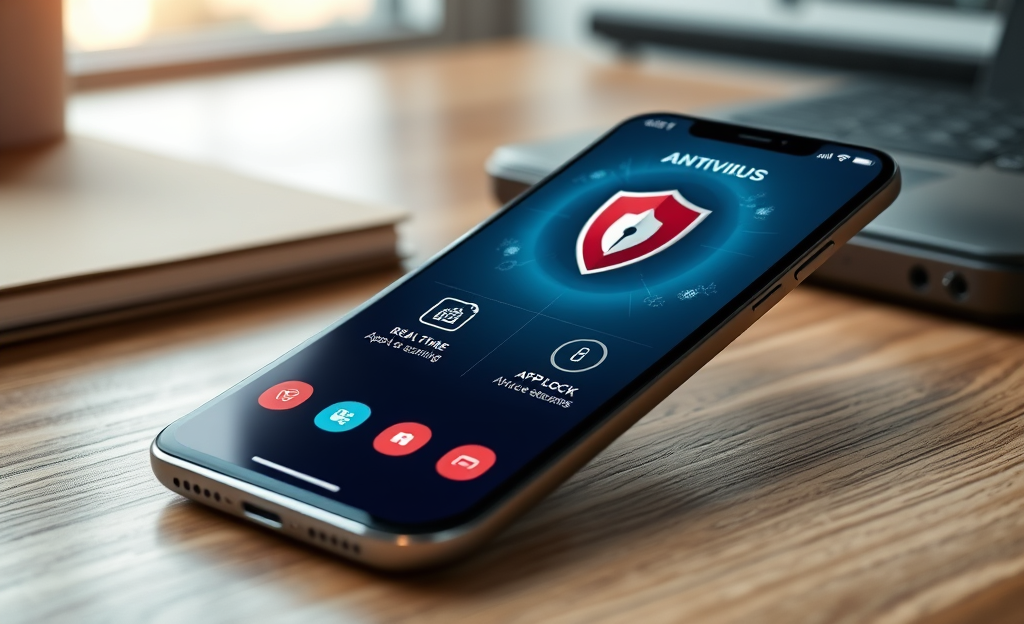 Image representing antivirus app protection for phones.