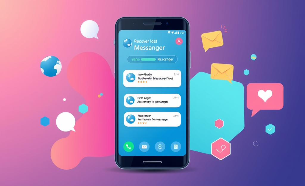 An app interface showing how to recover lost Messenger messages.