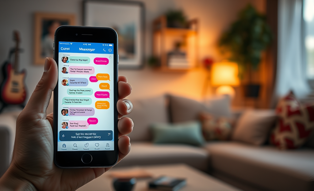 An app interface showcasing features to recover deleted Messenger messages and conversations.