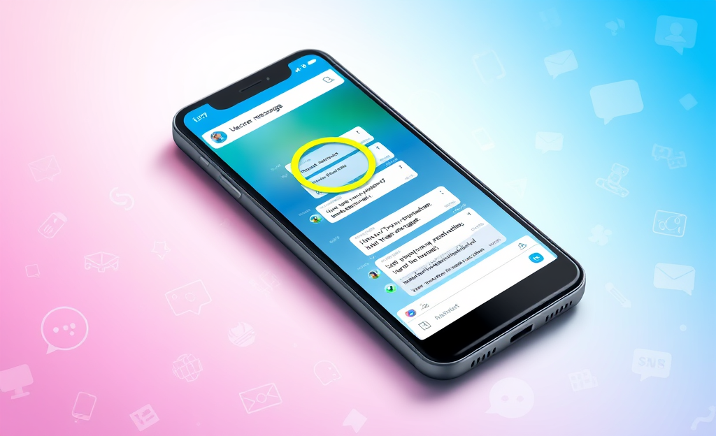 An app interface displaying hidden messages retrieved from Messenger.