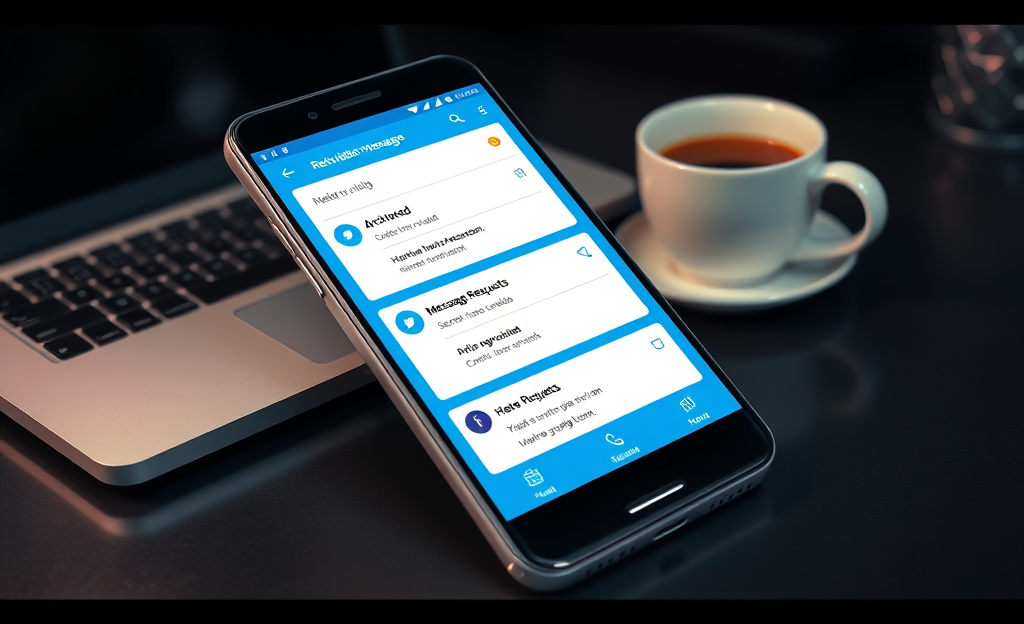 Person using an app to uncover hidden messages on Messenger
