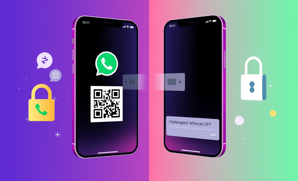 An illustrative image showing how to access WhatsApp chats securely.