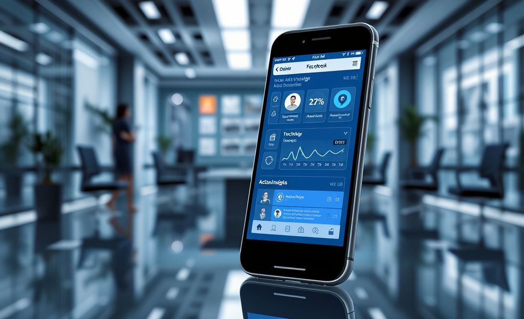 A mobile tool interface displaying Facebook optimization features aimed at enhancing advertising performance.