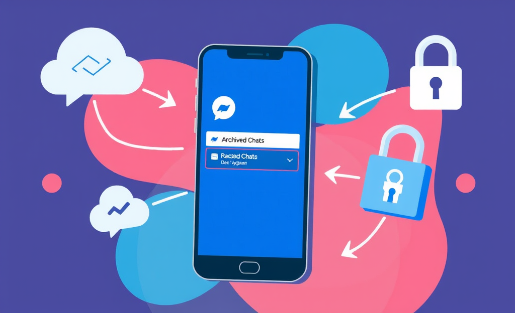 Illustration of recovering Facebook Messenger messages