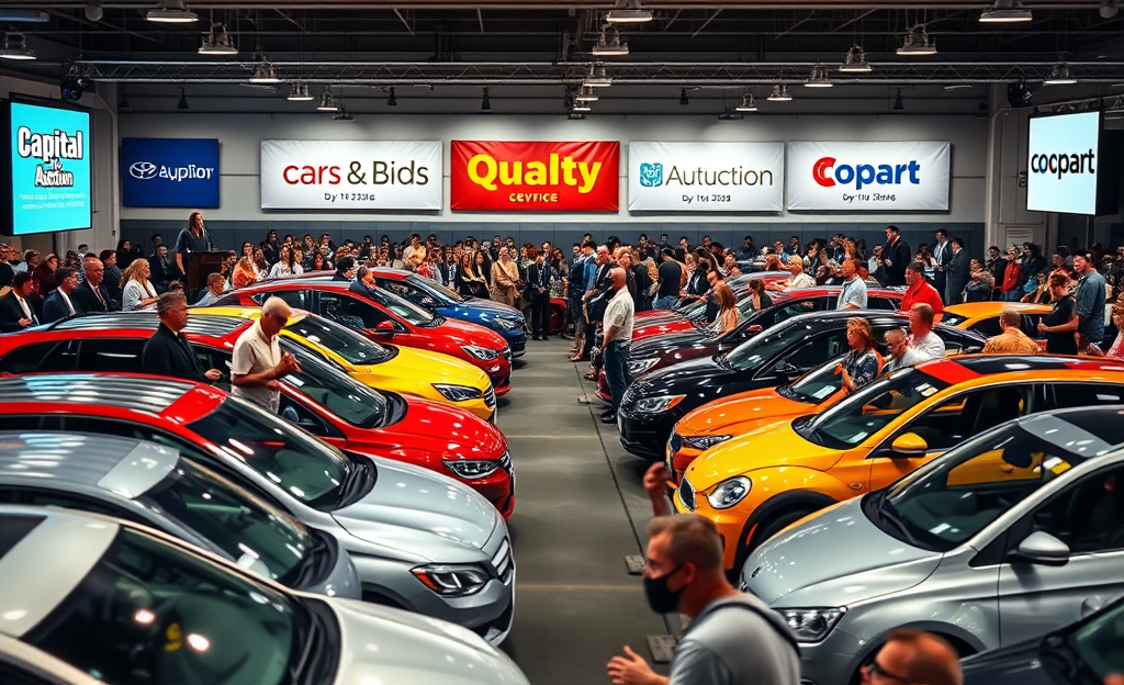 A collage of various vehicles available at auctions, showcasing the diversity of options in vehicle auction offers.