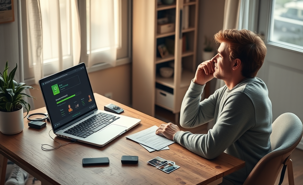 A guide to recovering deleted photos from an SD card with recovery software.