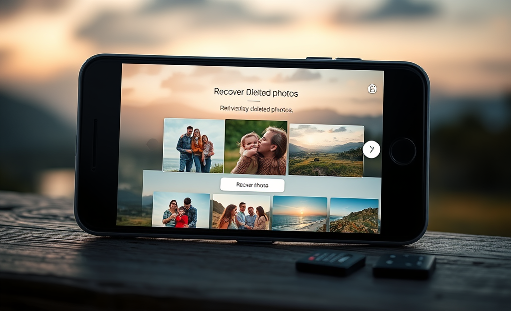 A secure app interface for recovering deleted photos