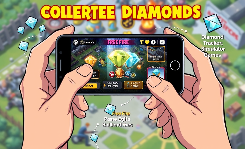 An image showcasing the app that helps players collect diamonds in Free Fire.