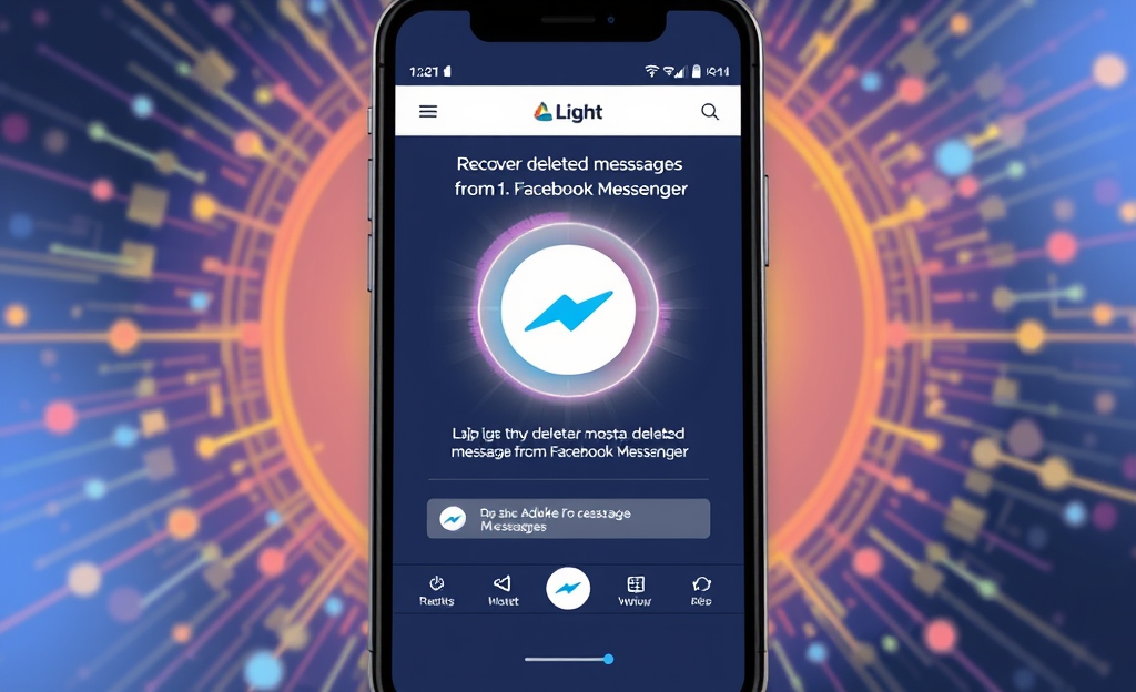 A screenshot of the Light app demonstrating the recovery of deleted messages from Messenger.