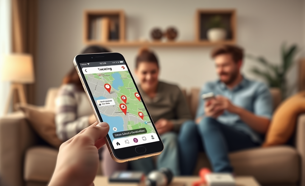 An image depicting various smartphone tracking apps available for locating devices and ensuring security.