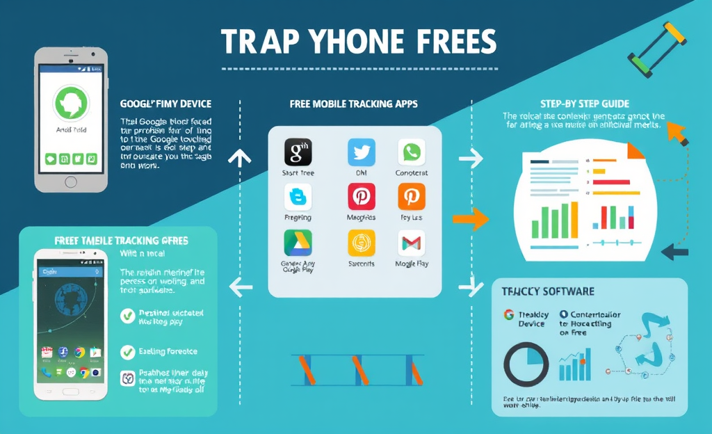 An infographic showing methods for tracking a cellphone for free.