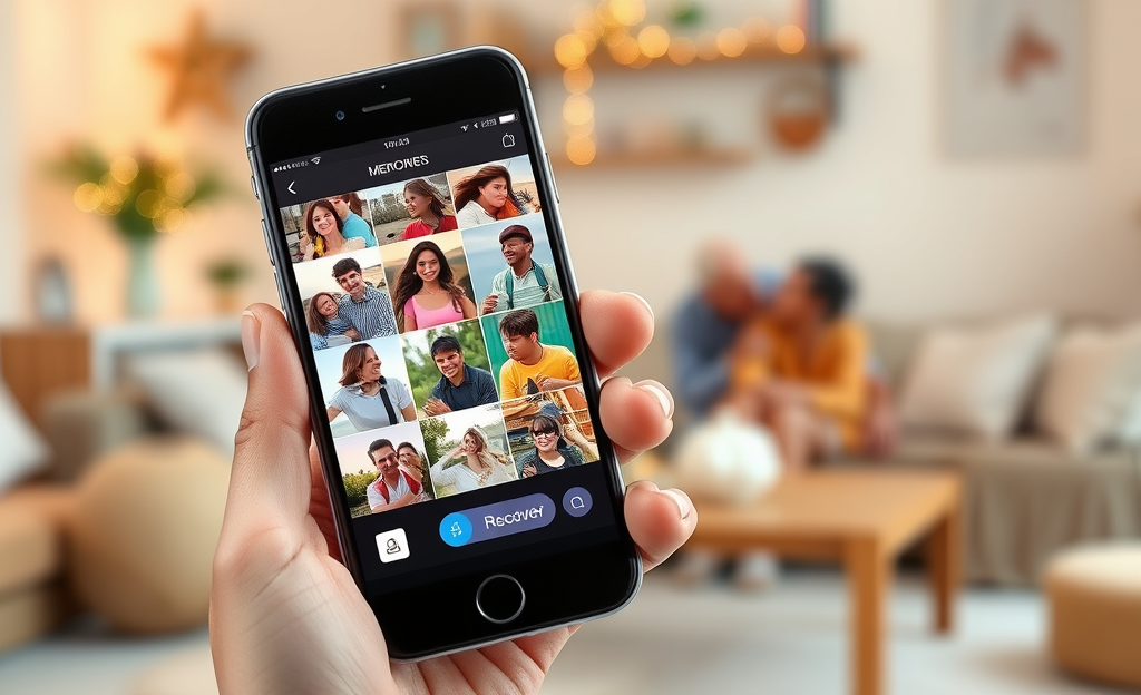 An image showing the Memory App interface, highlighting the photo recovery feature.