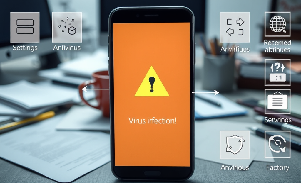 Guide on removing a virus from a phone with easy steps.