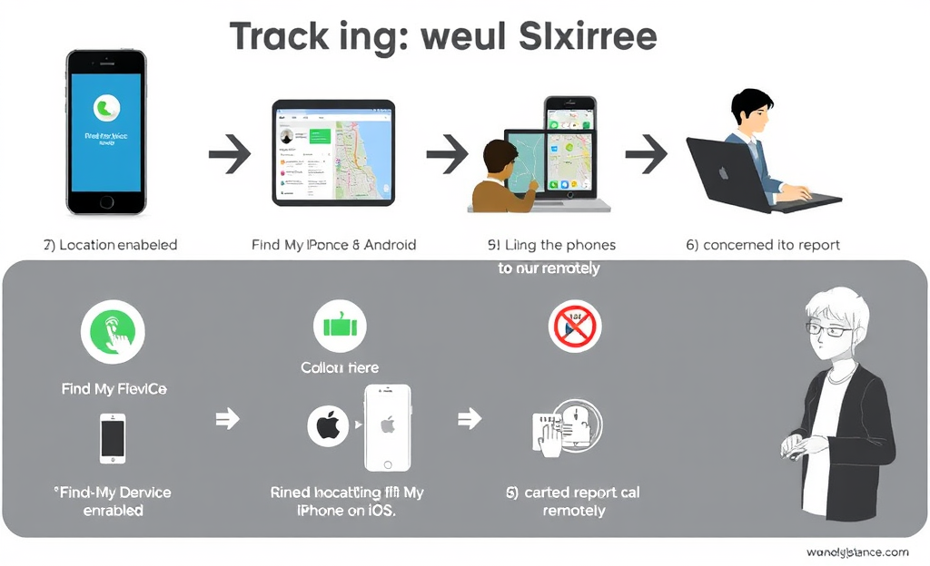 A smartphone displaying a map with tracking features.