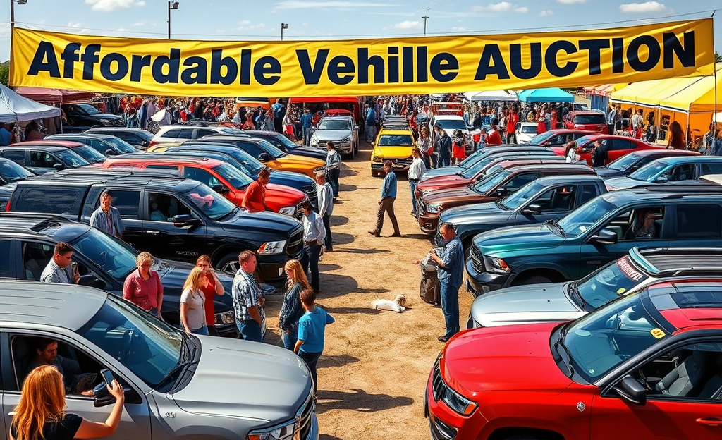 An exciting auction featuring a variety of affordable vehicles, perfect for bargain hunters.