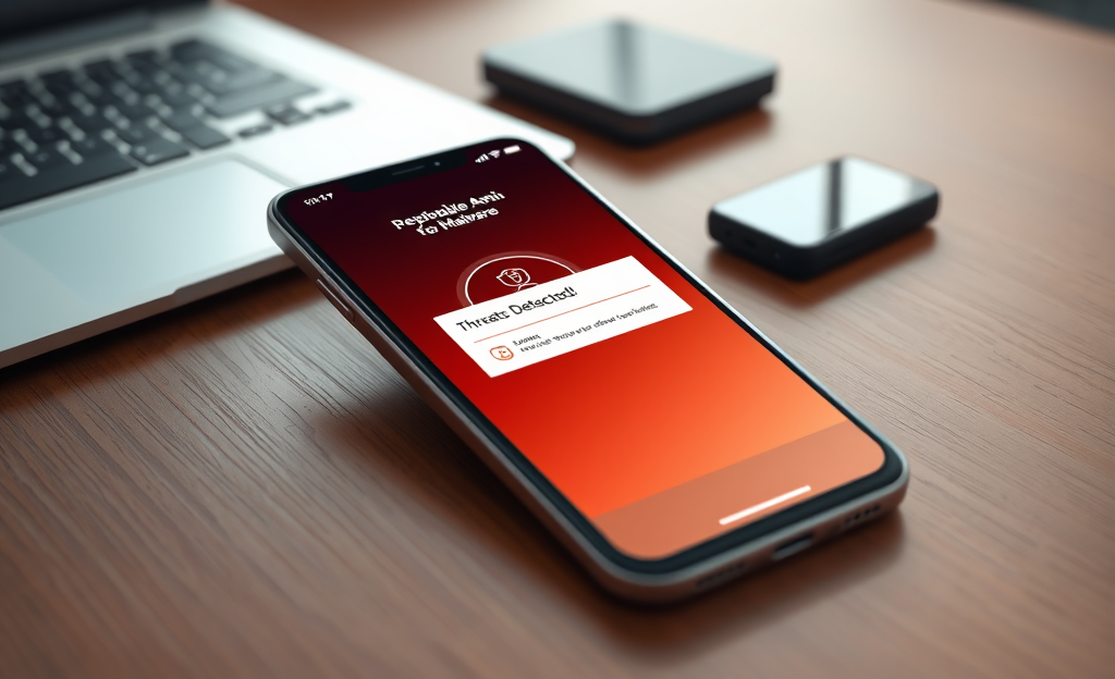 A graphic representation of removing viruses from a smartphone.