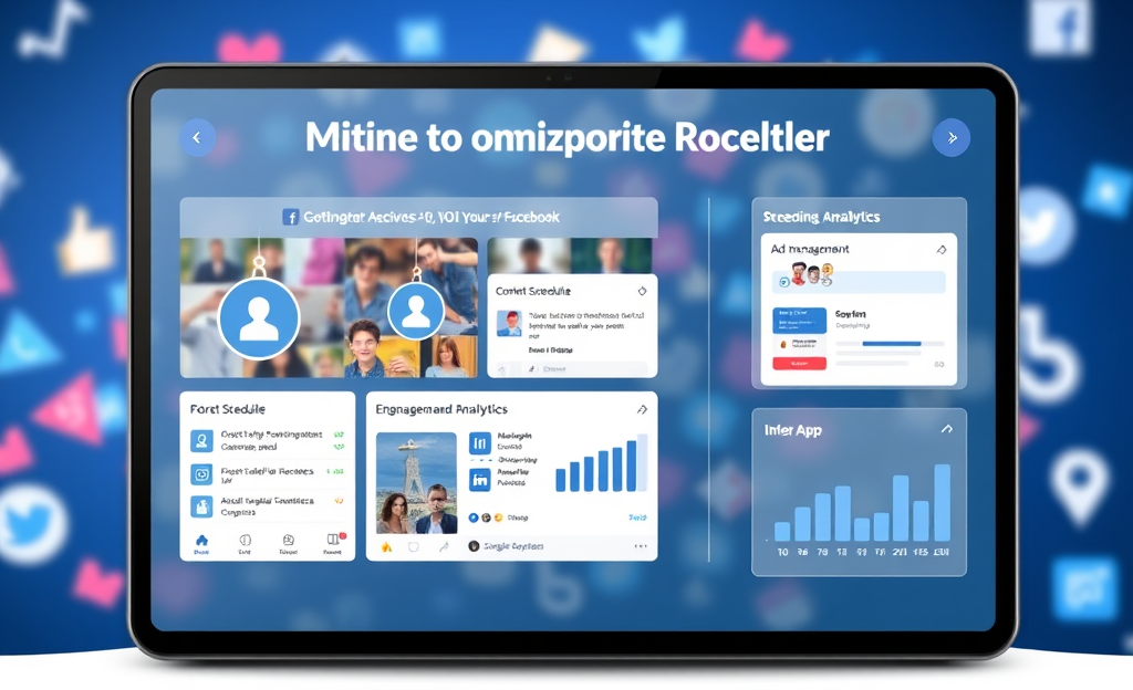 A smartphone displaying an app designed to optimize Facebook usage.
