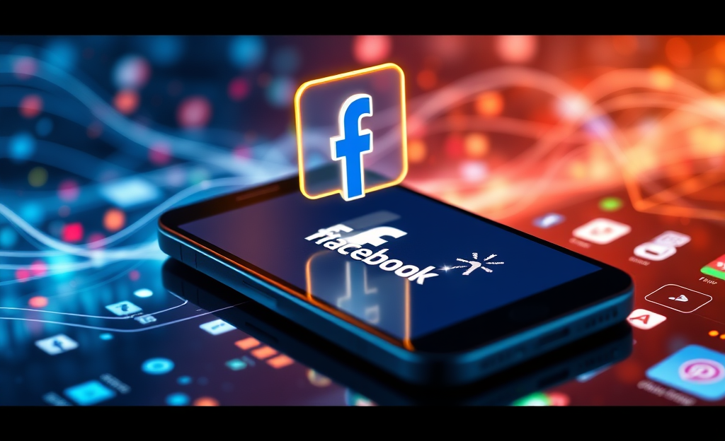 A visual representation of a tool enhancing Facebook's performance.