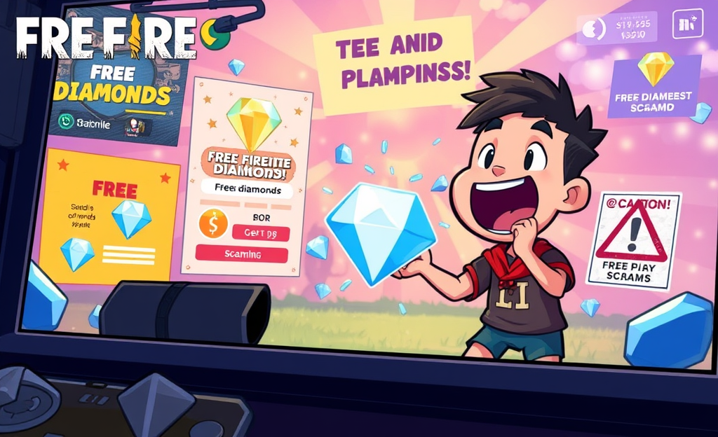 Guide on how to earn free diamonds in the game Free Fire through legitimate methods.