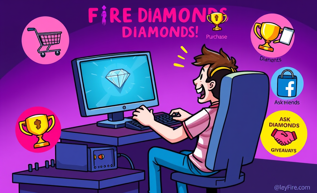 Guide on how to quickly obtain diamonds in Free Fire using various methods.
