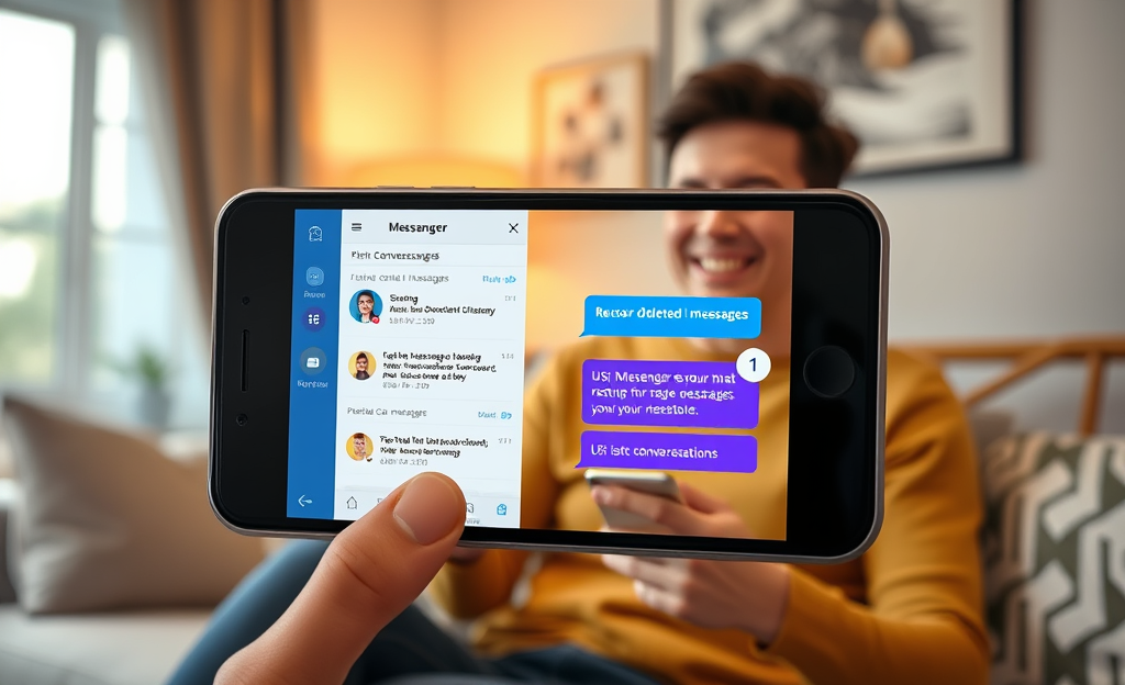Image showing the app interface for recovering Messenger messages