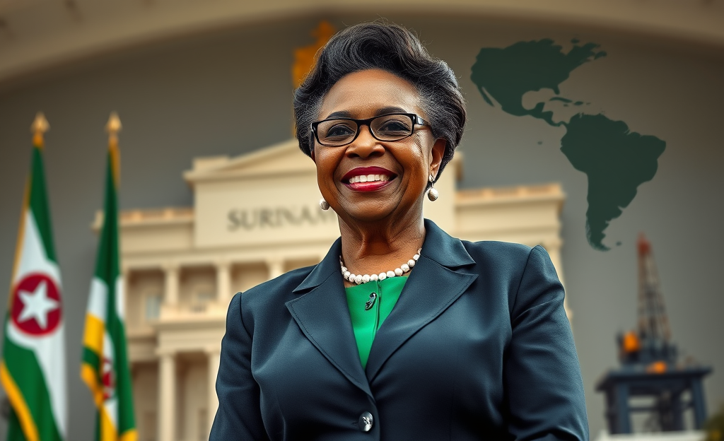 The newly elected first female president of Suriname, a 71-year-old physician, aiming to stabilize the economy and introduce necessary reforms amid public discontent.