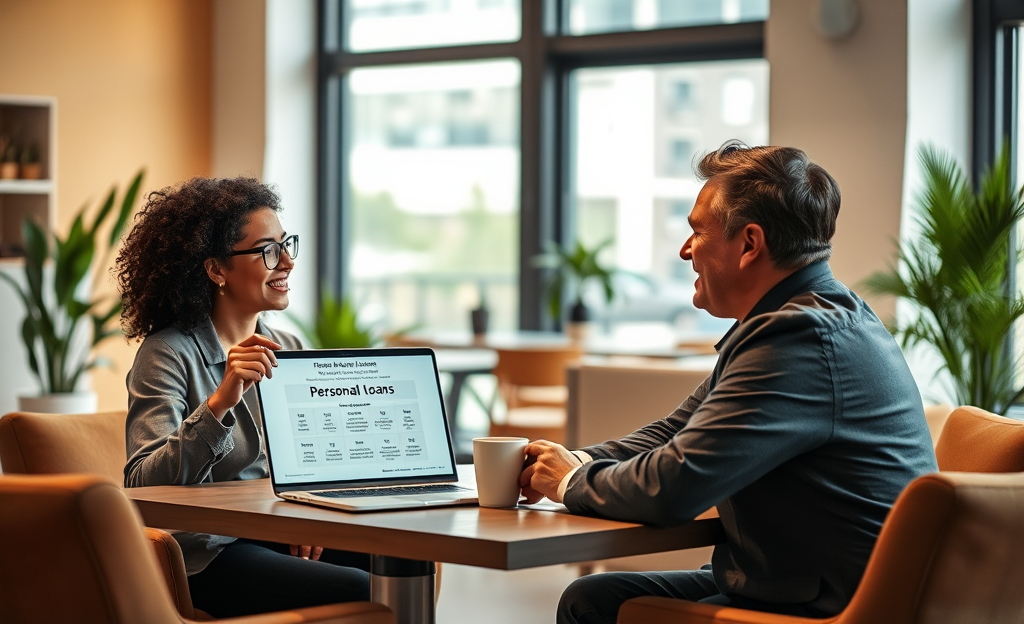 A visual representation of a simple personal loan process with minimal requirements.