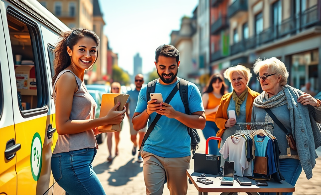 An image depicting various ways to quickly acquire money for immediate needs.