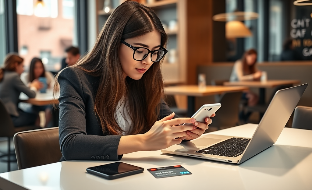 An illustration of secure digital transactions showcasing digital wallets and virtual credit cards.