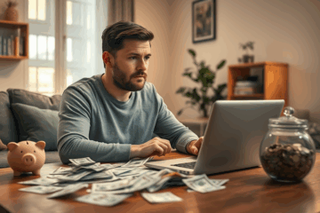 A person reviewing their savings for financial emergencies