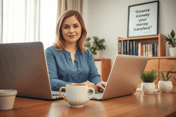 Image illustrating quick money transfers to bank accounts