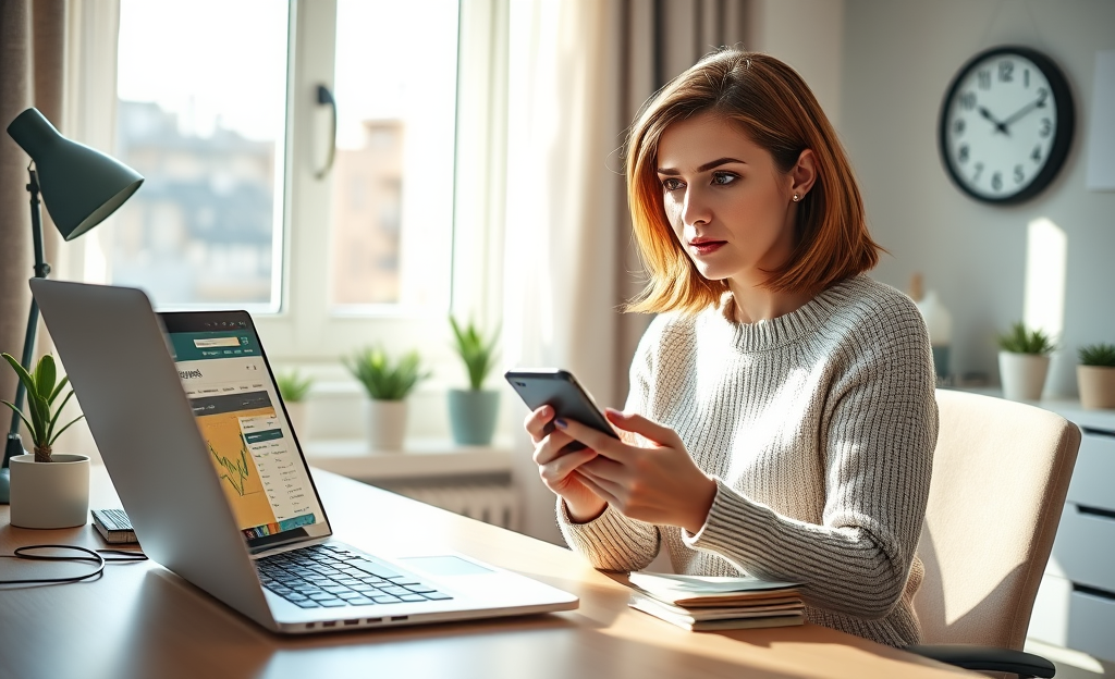 A person looking for urgent money solutions online