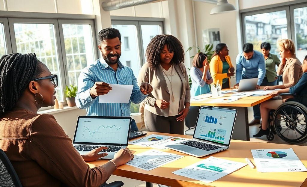 An image illustrating accessible digital credit opportunities for diverse profiles.