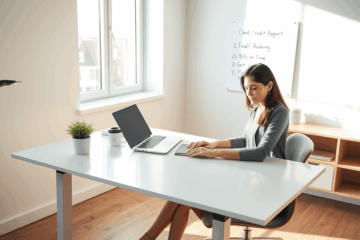 Image depicting fast credit approval and financial services.