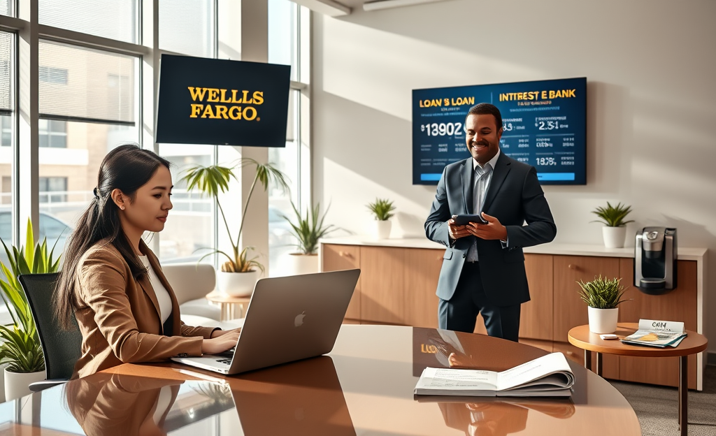 A person reviewing their financial options for personal loans at Wells Fargo.