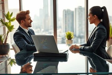 Illustration of digital contracts facilitating easy money transactions.