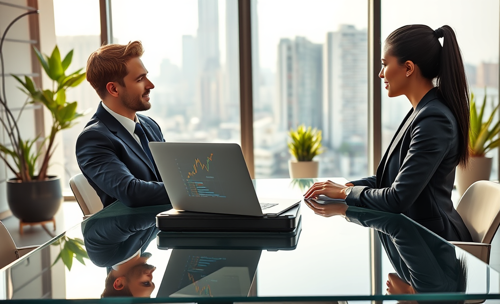 Illustration of digital contracts facilitating easy money transactions.