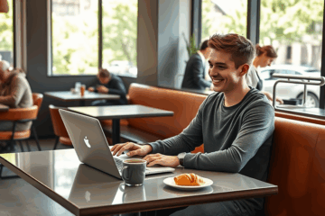 A person using a smartphone to request money instantly.