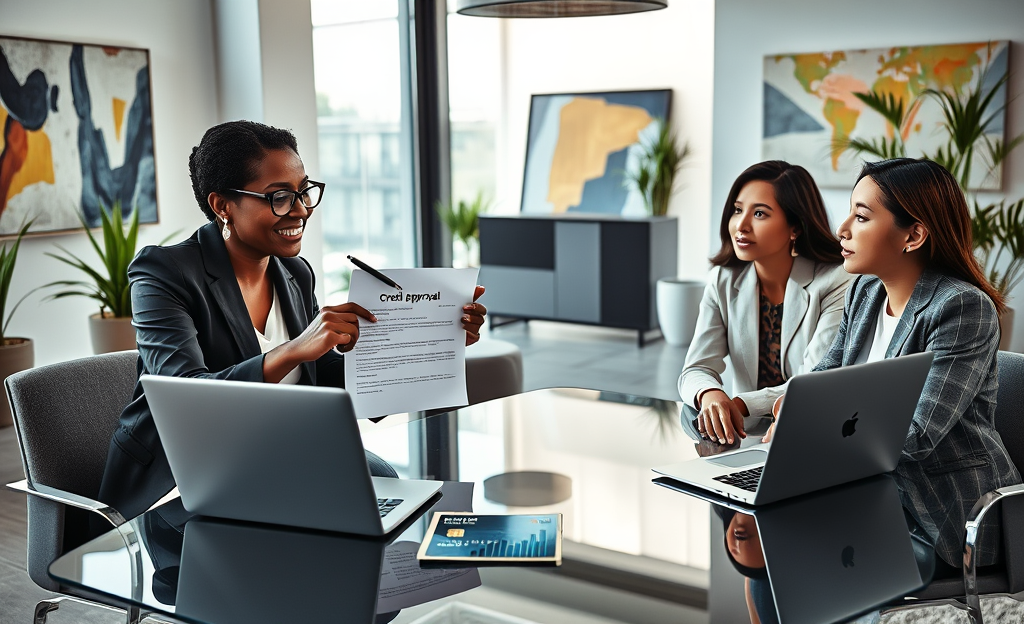 Illustration of credit approval options without bank history