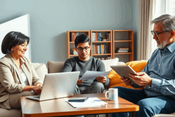 A person considering financial options with a calculator and documents regarding Alternate Savings Personal Loans.