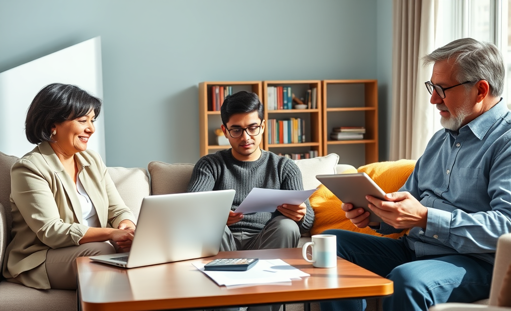 A person considering financial options with a calculator and documents regarding Alternate Savings Personal Loans.