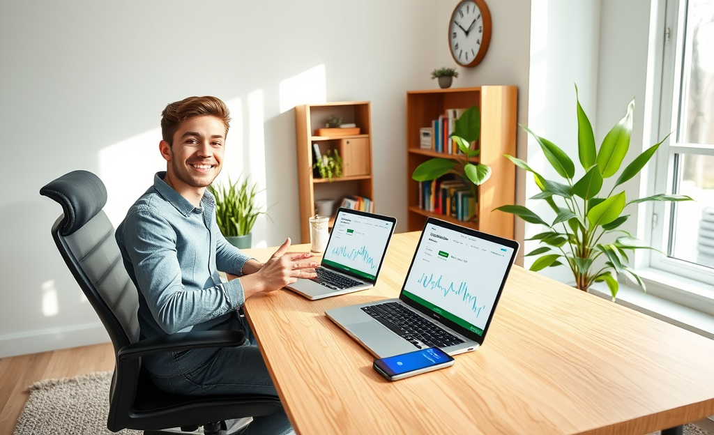 A person reviewing digital credit options with Rocket Loans online.