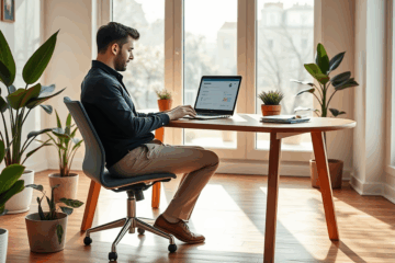 A person using a laptop to apply for Symple Personal Loans online.