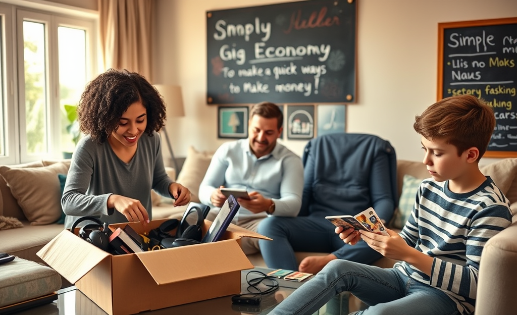 A person counting money, symbolizing quick income strategies.