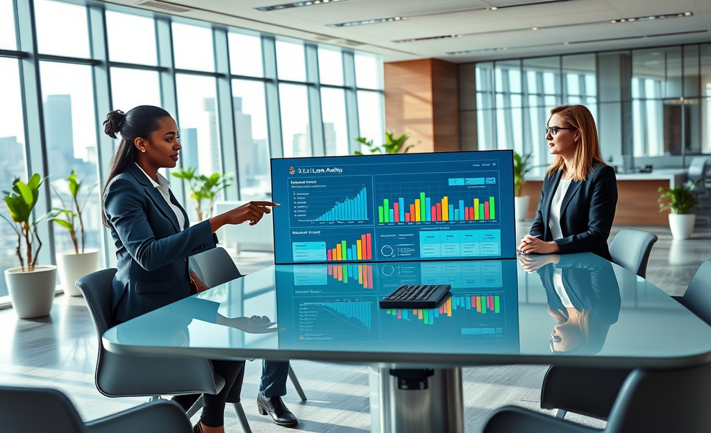 An illustration depicting the concept of loans being granted through real-time data analysis.