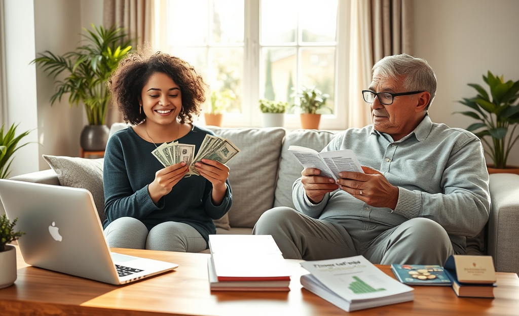 A person reviewing financial documents, seeking quick cash solutions to manage urgent debts.