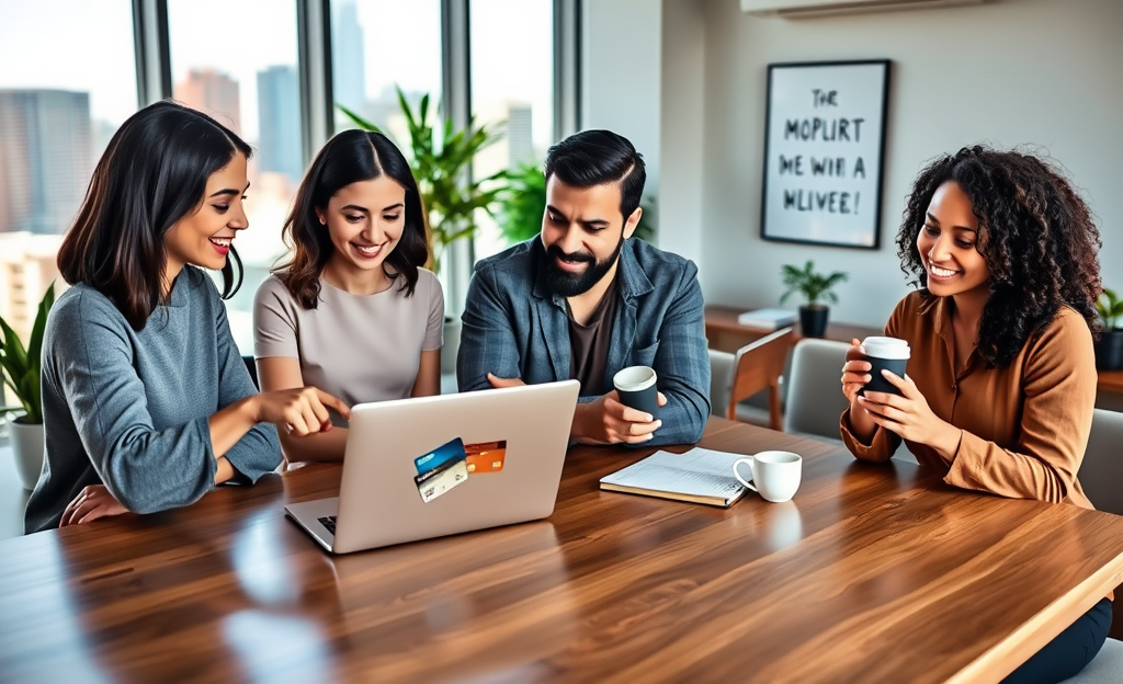 A person comparing different credit card options online.