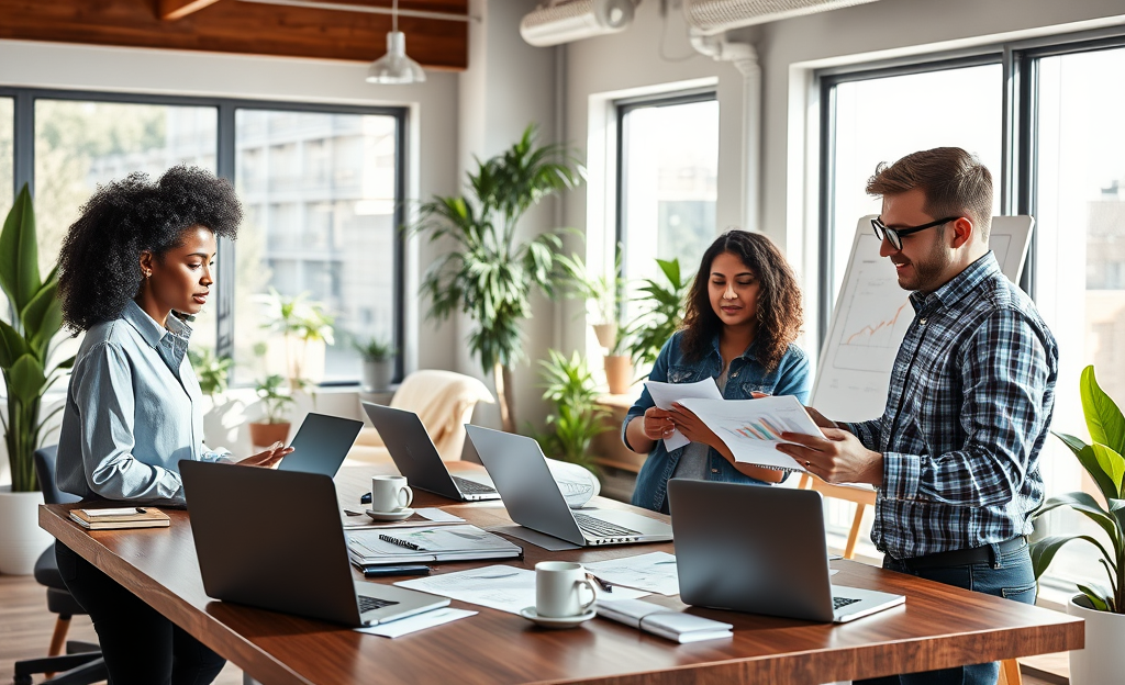 A person reviewing financial documents and planning for a new business startup.