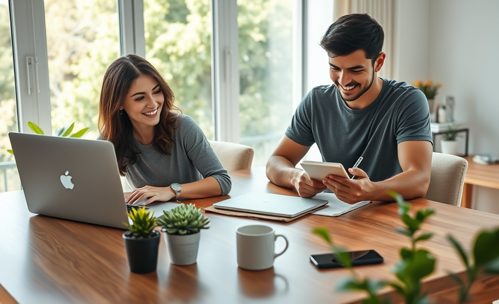 Illustration of a person applying for a secure loan online.