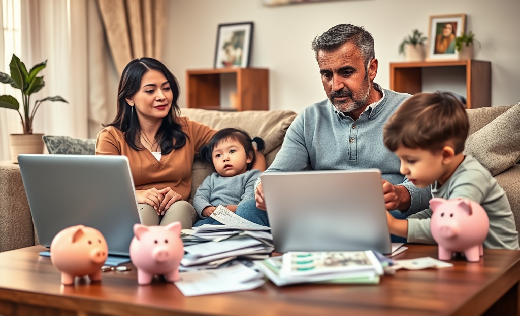 A family discussing their emergency fund plans to prepare for unexpected financial needs.